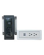 Power panels in black and silver colors